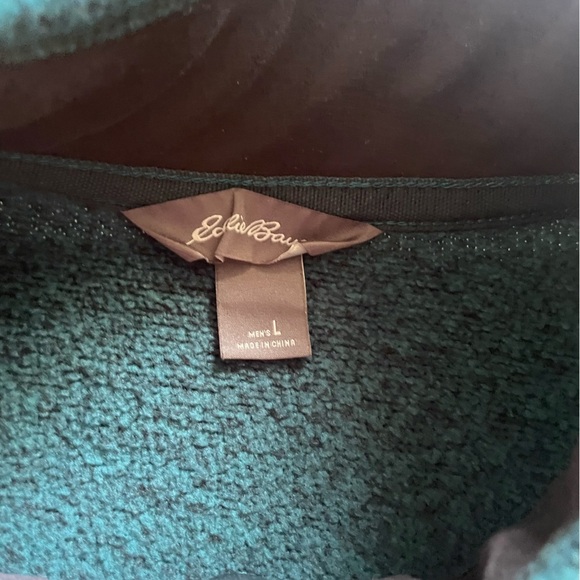 Eddie Bauer Radiator 2.0 Teal Pullover Fleece Sweater Men's Large - Picture 4 of 7